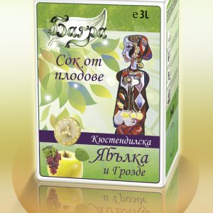 Директен 100% натурален, студено пресован сок ябълка и грозде – кутия „Bag&box“ 3L
