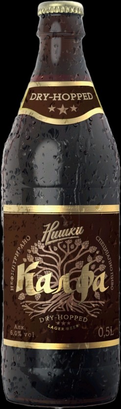 НИШКО ПИВО КАЛФА DRY HOPPED 6% БУТИЛКА 500 МЛ. NRGB