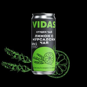 Студен чай VIDAS Мурсалски чай с Лимон - 250 ml. кен