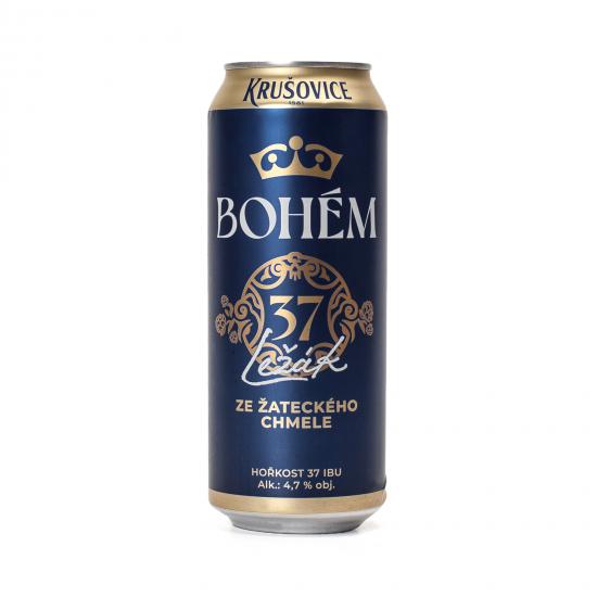 Чешко лагер пиво Krušovice Bohém 4,7% – 500 мл. КЕН