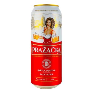 Чешко пиво Pražačka 4% - 500 мл. КЕН